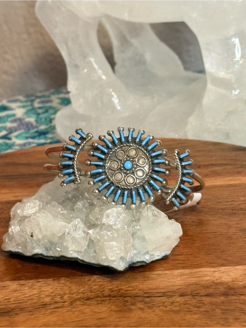 Philander Gia - Zuni Handmade Needlepoint Cuff Bracelet